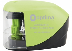 Чинка автоматична пластикова на батарейках, салатова OPTIMA O40650-04