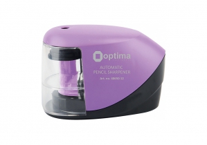 Точилка автоматическая пластиковая на батарейках, фиолетовая OPTIMA O40650-12