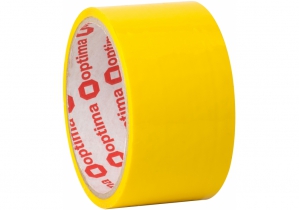 Стрічка клейка пакувальна 48мм х 30м Optima, жовта O45304-05