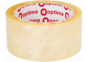 Стрічка клейка пакувальна 48 мм х 80 м х 40 мкм Optima, прозора O45320