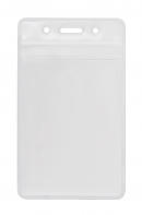 Бейдж вертикальний Optima, замок zip lock, PVC, 62х91 мм O45610