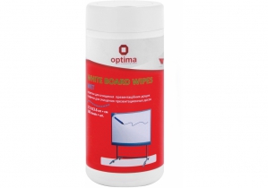 Серветки для очищення дошок Optima, 100 шт., кругла туба O72617
