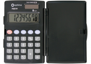Калькулятор кишеньковий Optima, 8 розрядів, розмір 103*67*10 мм O75519