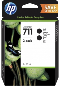 Картридж HP No.711 DesignJet 120/520 Black (2*80ml) Подвійна упаковка P2V31A