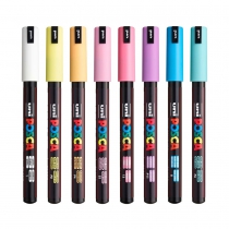 Набір маркерів uni POSCA Soft Color, 0,7мм, 8 шт Uni PC-1MR SOFT COLOR 8C