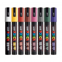 Набір маркерів uni POSCA Dark Color, 1,8-2,5мм, 8 шт Uni PC-5M DARK COLOR 8C