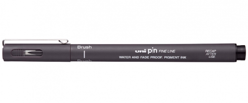 Лайнер браш Uni PIN Brush FINE LINE, темно-сірий PINBR-200(S) DARK GREY