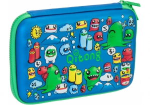 Пенал на 1 відділення на блискавці з органайзером, синій COOLFORSCHOOL QT-5622-Blue