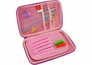 Пенал с тиснением, 1 отделение COOLFORSCHOOL QT-5626-Pink