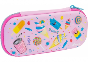 Пенал на 1 відділення на блискавці з органайзером, рожевий COOLFORSCHOOL QT-5649-Pink