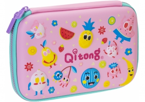 Пенал на 1 відділення на блискавці з органайзером, рожевий COOLFORSCHOOL QT-5675-Pink