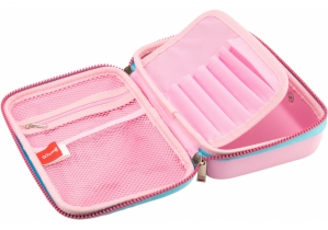 Пенал-сумка з тисненням, на замку COOLFORSCHOOL QT-5685-Pink