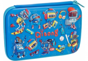 Пенал на 1 відділення на блискавці з органайзером, синій COOLFORSCHOOL QT-5773-Blue