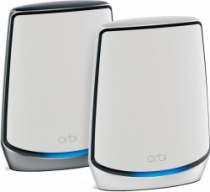 WiFi-система NETGEAR Orbi RBK852 AX6000 WiFi 6, MESH, 4xGE LAN, 1x2,5GE WAN, бел. цв. (2шт.) RBK852-100EUS