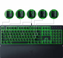 Клавіатура мембранна Razer Ornata V3 X 104key, USB-A, EN/UK, RGB, чорний RZ03-04471900-R371