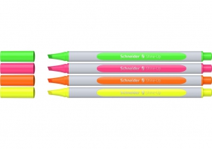 Набір текстових маркерів SCHNEIDER SHINE-UP, 4 кольори в картонній упаковці S112094