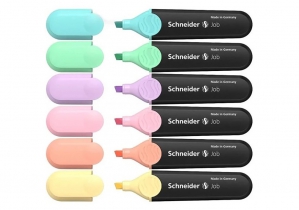 Набір текстових маркерів SCHNEIDER JOB 150, 6 пастельних кольорів в блістері S115097