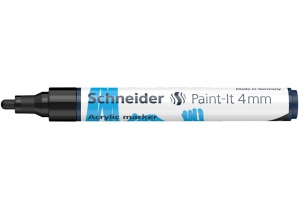 Маркер акриловий для декорат. та художніх робіт SCHNEIDER Paint-it 320 4мм чорний S120201