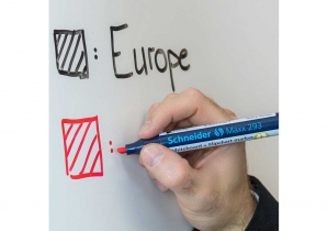 Набір 4 маркери для дошок та фліпчартів SCHNEIDER MAXX 293 в картонній упаковці S129394