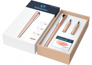 Набор подарочный: перочная ручка для каллиграфии SCHNEIDER CALLISSIMA 1,1 мм, 2 сменные пера, 6 патрон S143806