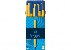 Ручка шариковая SCHNEIDER TOPS 505 F 0,5 мм. Корпус оранжевый, пишет синим S150503