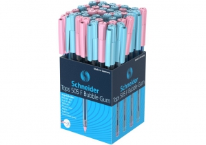 Ручка кулькова SCHNEIDER TOPS BUBBLE GUM 0,5 мм. Корпус асорті, пише синім S150510