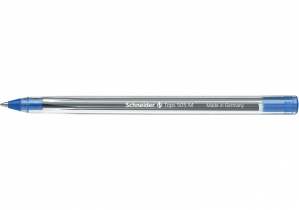 Упаковка 10 шт. кулькових ручок SCHNEIDER TOPS 505 М 0,7 мм. Корпус прозорий, пише синім S150803