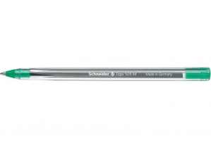 Упаковка 10 шт. кулькових ручок SCHNEIDER TOPS 505 М 0,7 мм. Корпус прозорий, пише зеленим S150804