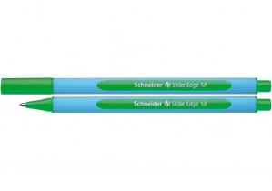 Ручка масляная SCHNEIDER SLIDER EDGE (толщина М-средняя), пишет зеленым S152104