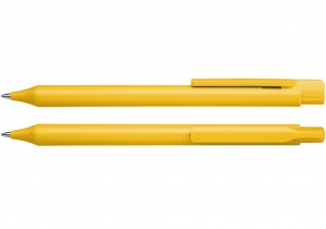 Ручка кулькова автомат. SCHNEIDER ESSENTIAL корпус жовтий, пише синім S937395