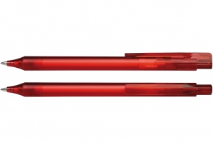 Ручка шариковая автомат. SCHNEIDER ESSENTIAL корпус прозрачный красный, пишет синим S9373982