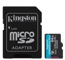 Карта памяти Kingston microSD   64GB C10 UHS-I U3 A2 R170/W70MB/s + SD SDCG3/64GB