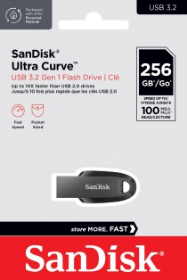 Накопичувач SanDisk  256GB USB 3.2 Type-A Ultra Curve Black SDCZ550-256G-G46