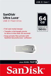 Накопичувач SanDisk 64GB USB 3.1 Ultra Luxe SDCZ74-064G-G46