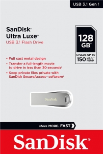 Накопичувач SanDisk 128GB USB 3.1 Ultra Luxe SDCZ74-128G-G46