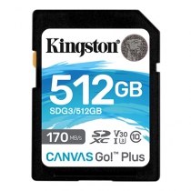 Карта пам'яті Kingston 512GB SDXC C10 UHS - I U3 R170/W90MB/s SDG3/512GB