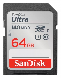 Карта пам'яті SanDisk SD   64GB C10 UHS-I R140MB/s Ultra SDSDUNB-064G-GN6IN