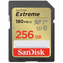 Карта памяти SanDisk SD  256GB C10 UHS-I U3 R180/W130MB/s Extreme V30 SDSDXVV-256G-GNCIN
