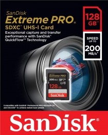 Карта пам'яті SanDisk SD  128GB C10 UHS-I U3 R200/W140MB/s Extreme Pro V30 SDSDXXD-128G-GN4IN