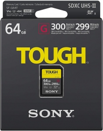 Карта памяти Sony 64GB SDXC C10 UHS-II U3 V90 R300/W299MB/s Tough SF64TG