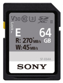 Карта пам'яті Sony SDXC  64GB C10 UHS-II U3 V30 R270/W45MB/s Entry SFE64A.ET4