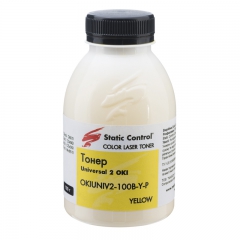 Тонер OKI універсальний OKIuniv2 флакон 100 г Yellow (OKIuniv2-100b-y-p) SCC T-OKI-UN2-100-Y-SCC