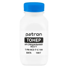 Тонер HP специальный HCS-T флакон, 100 г, голубой Patron (PN-HCS-T-C-100) T-PN-HCS-T-C-100