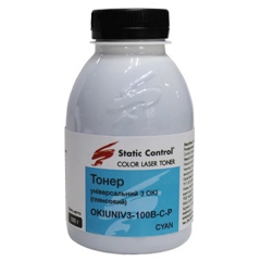 Тонер Oki універсальний флакон, 100 г, блакитний SCC (OKIUNIV3-100B-C-P) T-SCC-OKIUNIV3-C-100