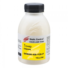 Тонер Samsung clp-360/clx-3300 флакон, 40 г, жовтий SCC (sam406-40b-yos-p) T-SCC-SAM406-40BYOSP