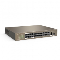 Коммутатор TENDA TEF1126P-24-250W 24xFE PoE, 2xGE, 1xSFP/GE, Неуправляемый