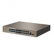 Коммутатор TENDA TEF1126P-24-250W 24xFE PoE, 2xGE, 1xSFP/GE, Неуправляемый