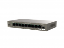 Комутатор TENDA TEG1110PF-8-102W 8xGE PoE, 1xGE, 1xSFP, Некерований