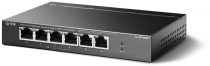 Коммутатор TP-LINK TL-SF1006P 6x1FE/4xPoE+ 67W неуправляемый 250м