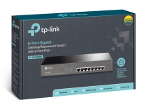 Коммутатор TP-LINK TL-SG1008MP 8xGE/PoE 126W неуправляемый 13" 1U